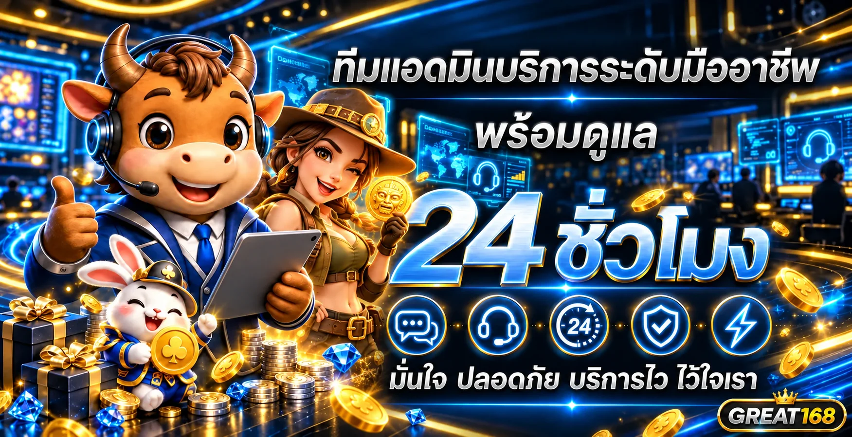 ทีมบริการ GREAT168 สล็อต พร้อมช่วยเหลือตลอดวัน